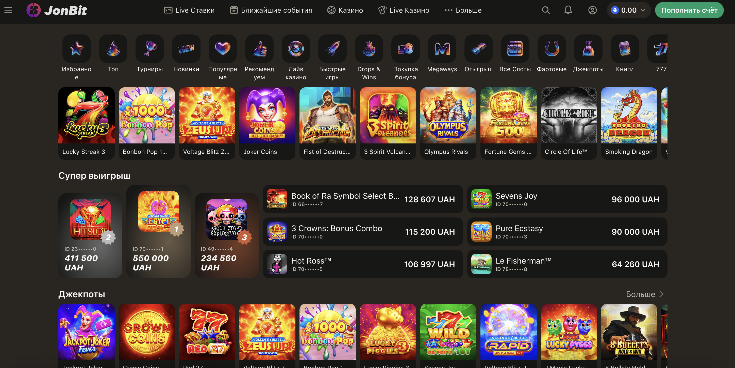 Топ ігрові автомати JonBit — Gates of Olympus та Sweet Bonanza